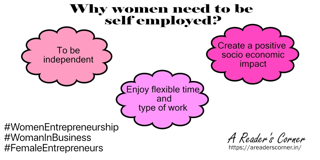 Women entrepreneurship, Why women need to be self employed, Female entrepreneurship
